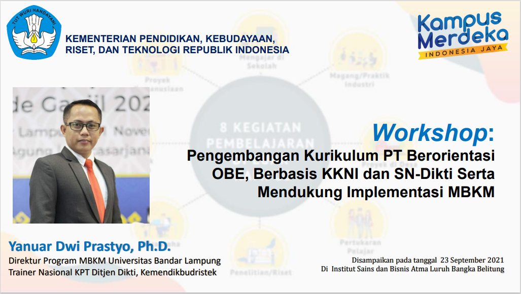 Workshop Pengembangan Kurikulum Pt Berorientasi Obe Berbasis Kkni Dan